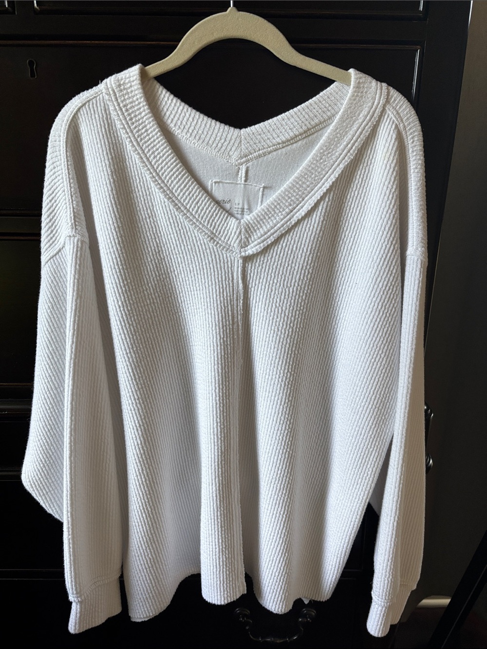 Aerie v neck ribbed tunic sweatshirt small